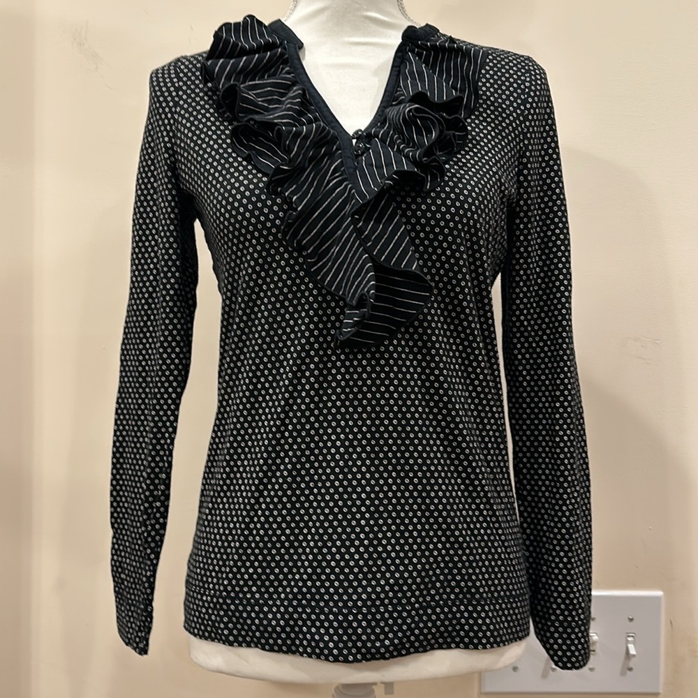 Ralph Lauren LRL Lauren Jeans Co long sleeve shirt with ruffle